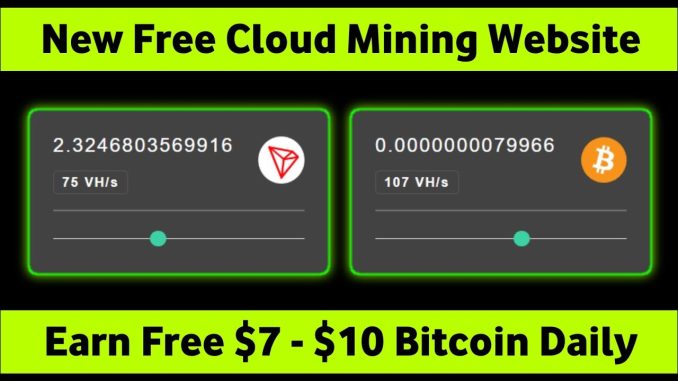New Free Cloud Mining Website || New Free Bitcoin Mining Website || Free Cryptocurrency Mining Site
